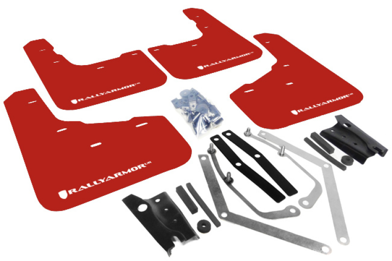 Ford Fiesta Mud Flaps - Rally Armor - UR Series - Red - `13-`19 Ford Fiesta Mud Flaps - Rally Armor - UR Series - Red - `13-`19